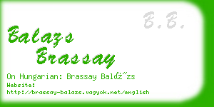 balazs brassay business card